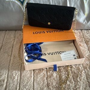 Louis Vuitton Black Monogram Clutch